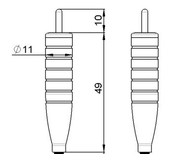 Knüppelschalter (Knüppelgriff) mit 3-pos. Schalter von RC Technik